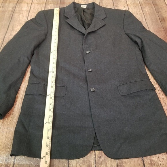 Jos. A. Bank Mens Blazer Charcoal Size 42L 3 Button Front Wool Cashmere Blend - Picture 8 of 15